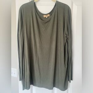 Olive green, long sleeve Piko